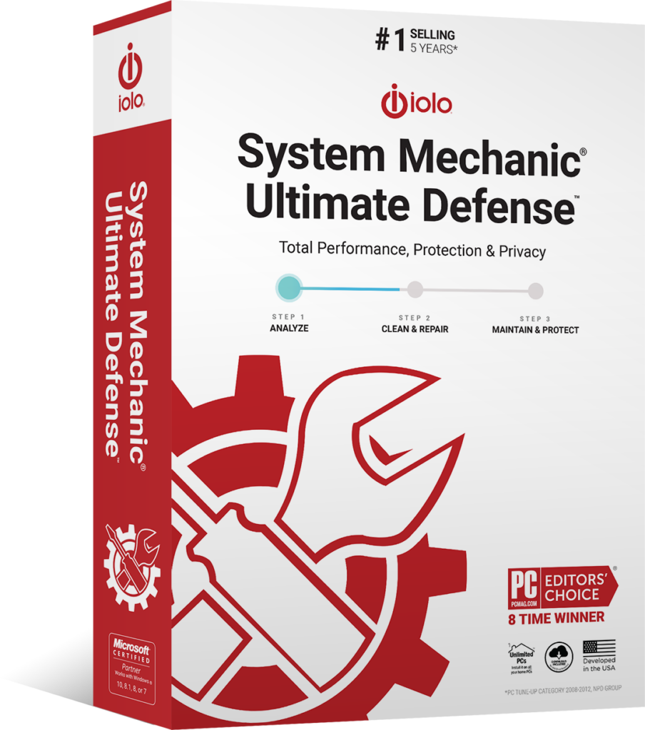System Mechanic Ultimate Defense box facing right