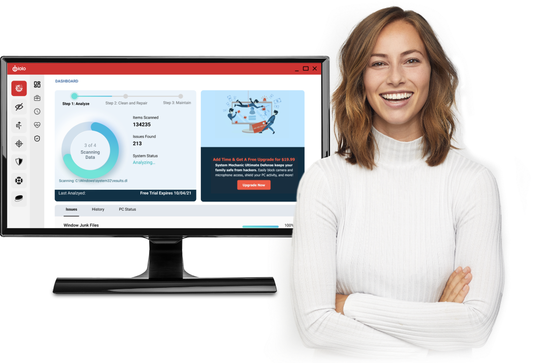woman-beside-computer-with-running-system-mechanic